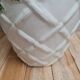 Large vintage Portuguese vase FG Trompe-l'œil vase with raised ivy decoration