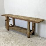 Old solid oak workbench