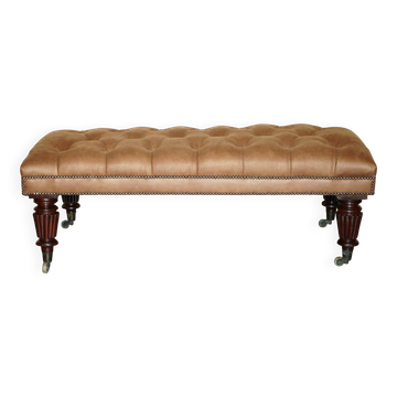 Chesterfield XXL leather sofa hand-dyed