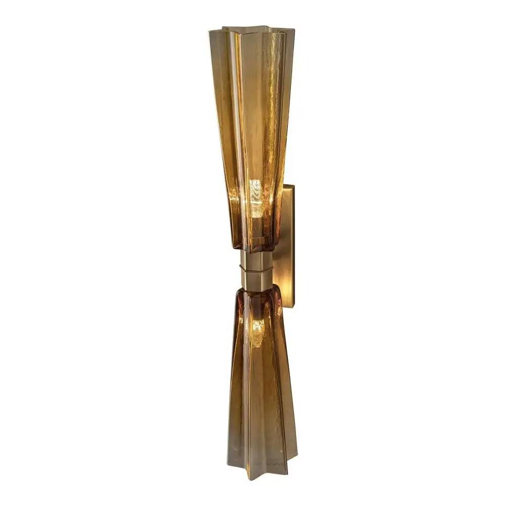 Italian Lively Amber Murano Glass Wall Sconce by Simoeng for Simoeng