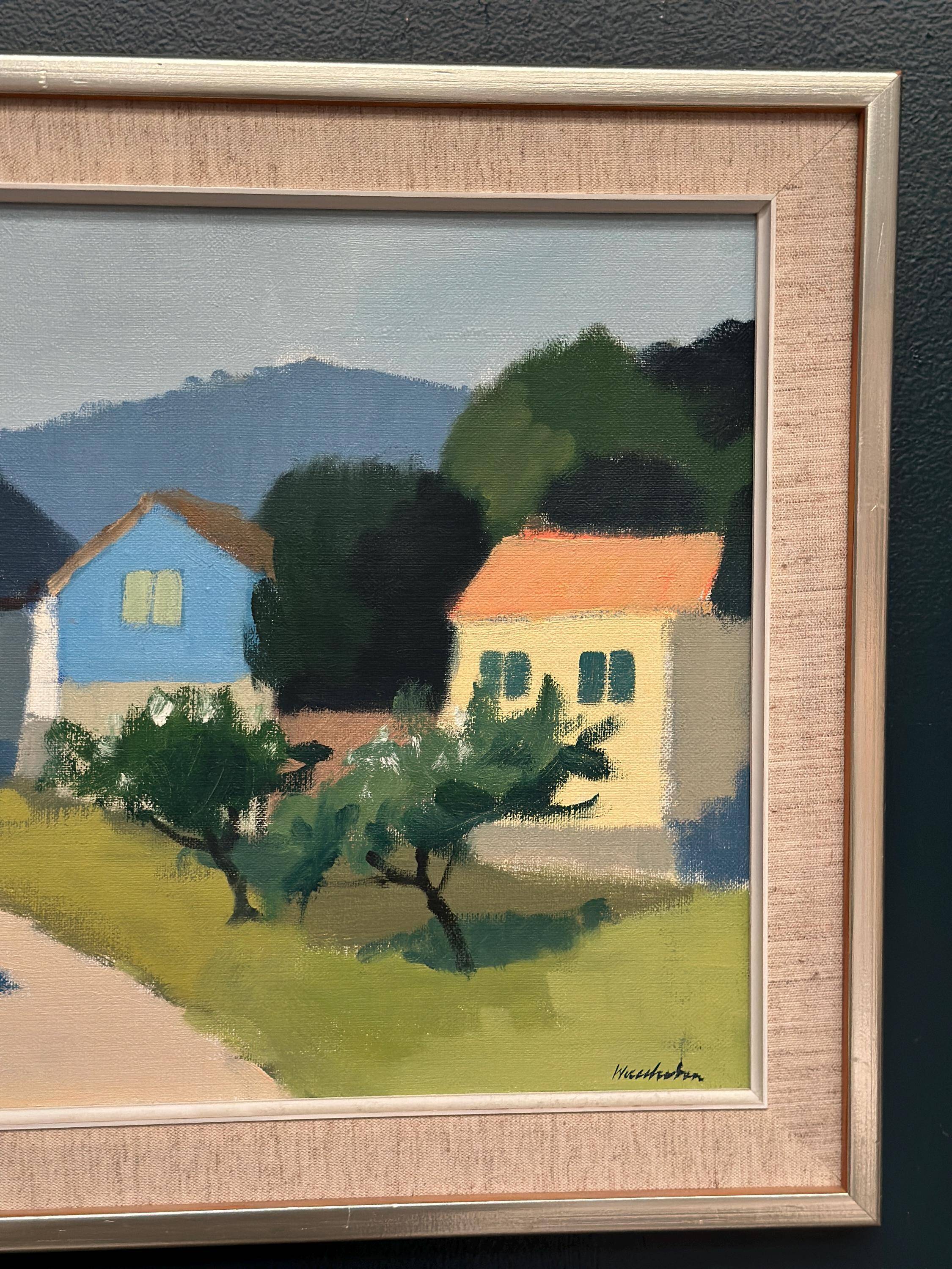 Swedish Oil on Canvas – “Riders on the Road, Crete by Stig Wernheden