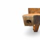 A small, rustic walnut wooden table, crafted from solid walnut wood, 1