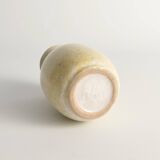 Mid-Century Modern Grey & Yellow Stoneware Vase with Handle by Strehla, Germany