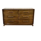 Commode style Art déco années 1950 noyer et chêne - fabricant américain