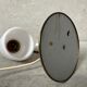 Vintage table lamp – brass and opaline