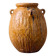 Ribbed earthenware jar with loop handles.