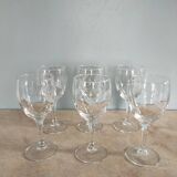 6 ears of wheat wine glasses