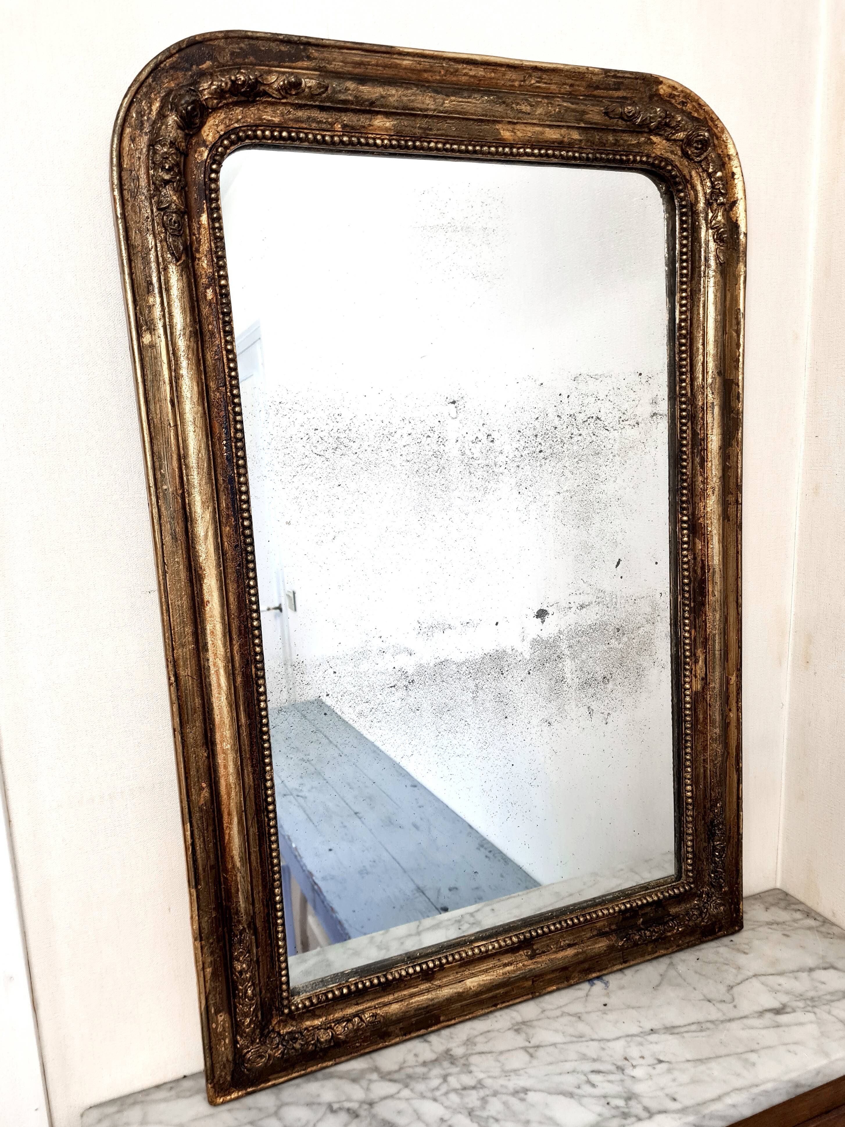 Louis-Philippe gilded mirror "Bertile"