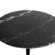 Tulip Knoll pedestal table in black Marquina marble, by Eero Saarinen