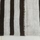 Tapis Kilim moderne rayé blanc et marron foncé