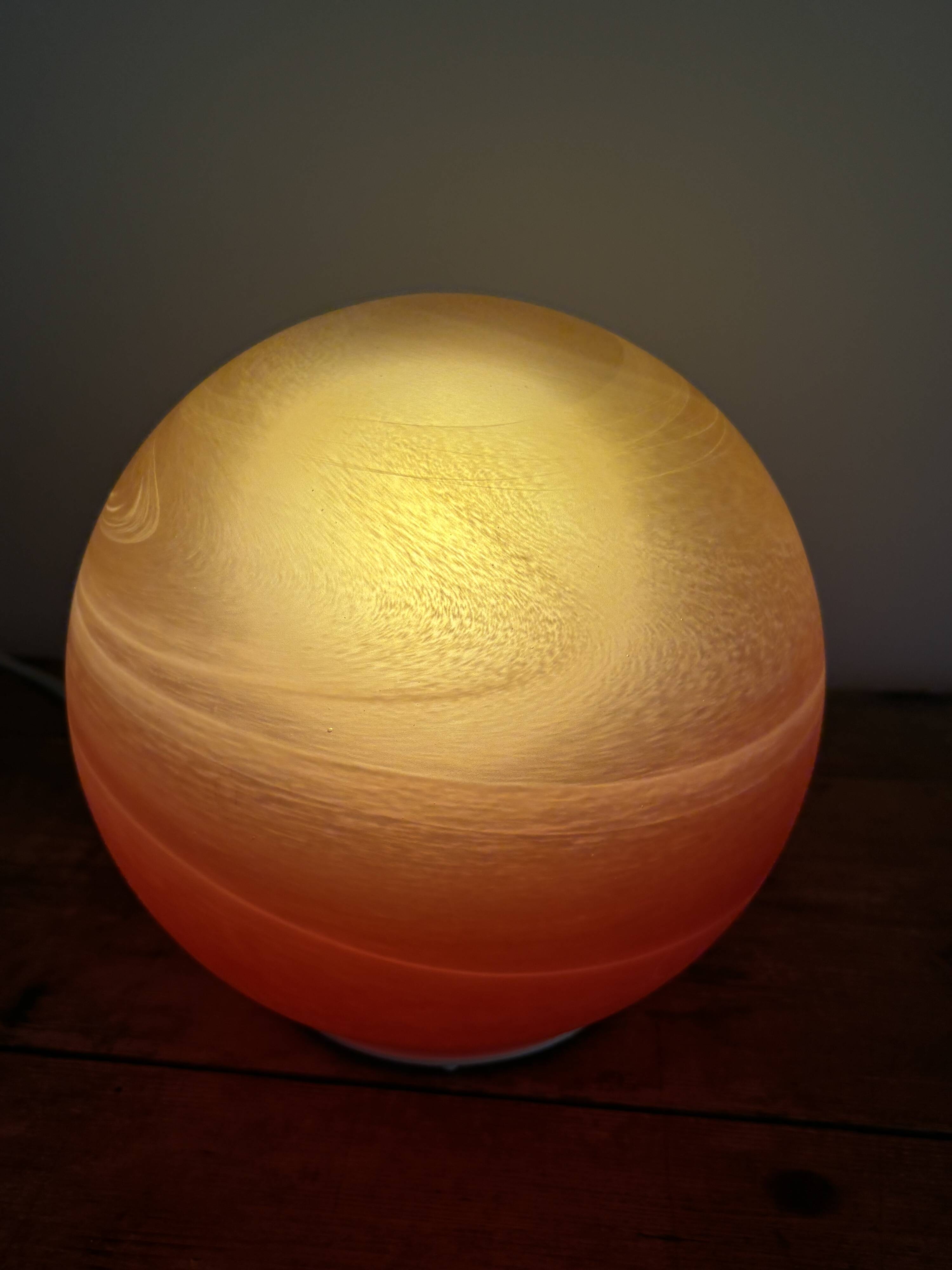 Vintage Saturn table lamp 70s WOFI, space age floor