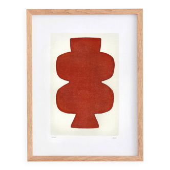 Abstract painting on paper - opra H401 - 30x40 - signed eawy