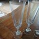 4 vintage crystal champagne flutes from Arques