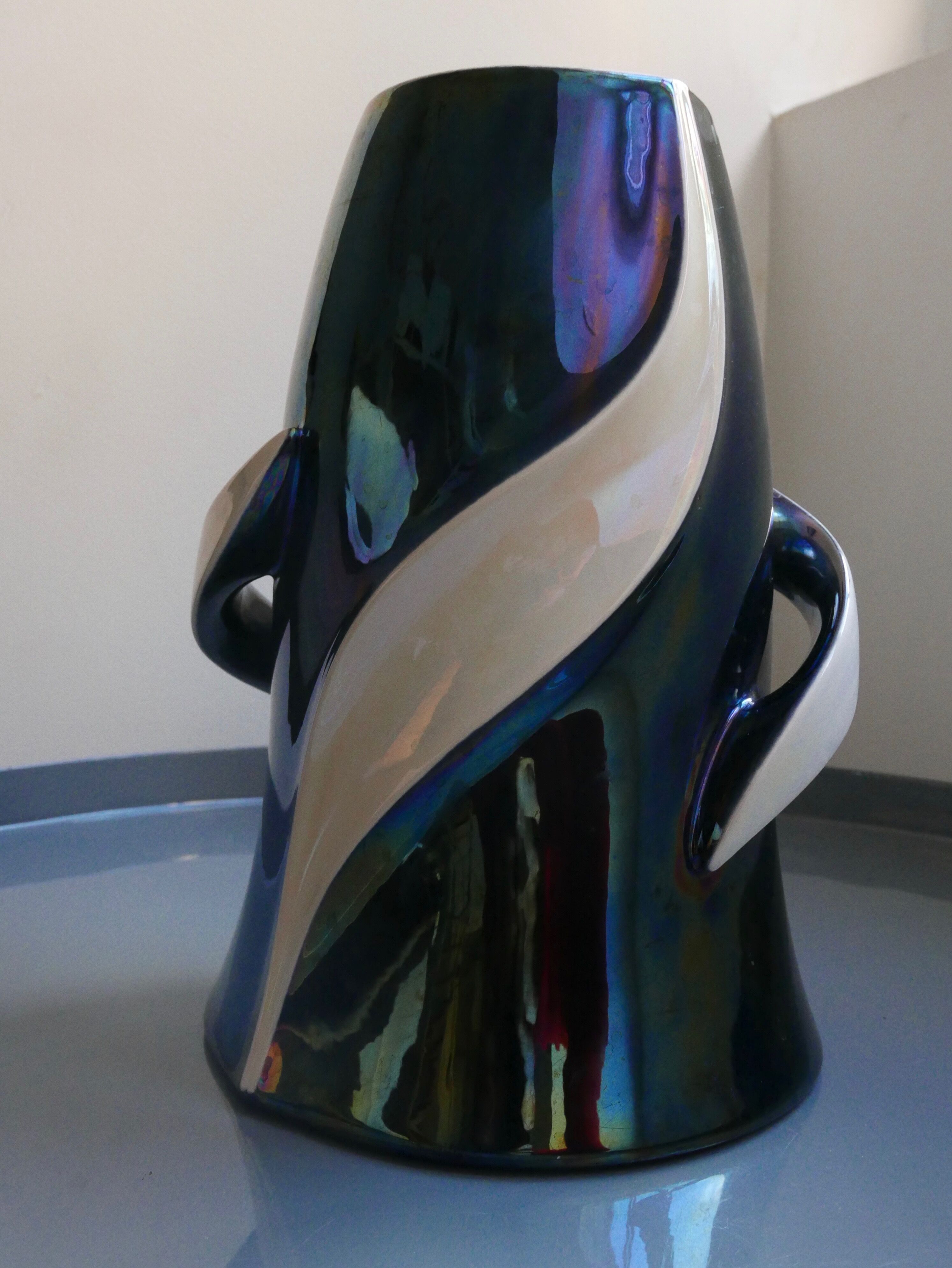 French ceramic vase 1950s