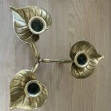 Art Nouveau style chandelier in solid brass