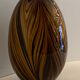 Yellow and black glass vase