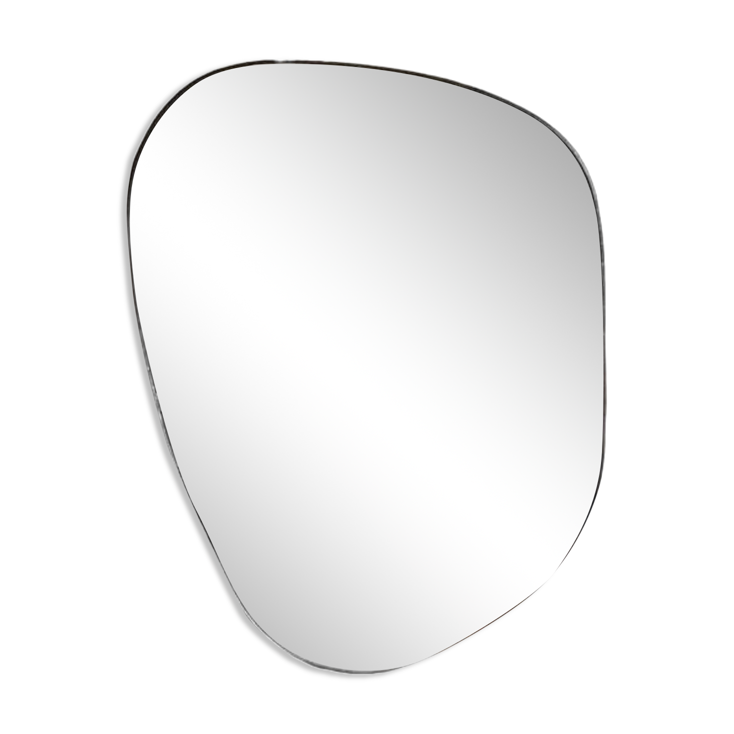 Large organic dune mirror - black