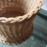 Wicker paper basket