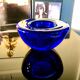 Bougeoir en cristal bleu royal de Kosta Boda par Anna Ehrner, années 1990