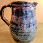 Glazed stoneware jug handmade