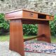 Bureau marine vintage en teck à 2 tiroirs