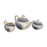 Teapot, milk pot and sugar bowl