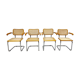 Vintage Marcel Breuer Cesca B64 chairs, made in italy, 1970