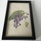 Series of small black wooden frames with an antique engraving signed with fleus. Champetres