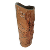 Stoneware vase signed LM, organic style, 70s/90s