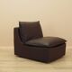 Brown leather armchair, Italian design, 1960s, production: Italy