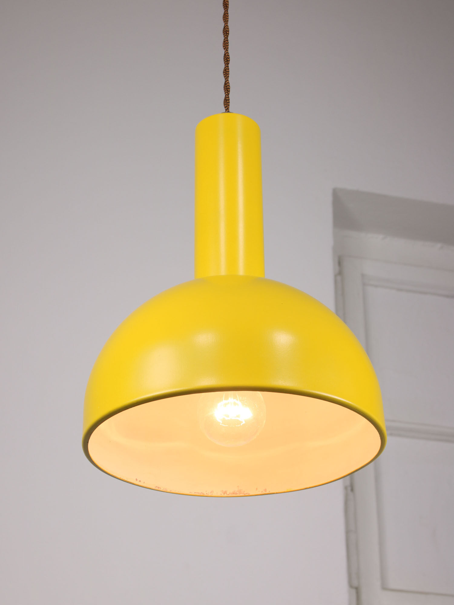 Vintage yellow metal lamp