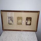 Paire de cadres photographies anciennes