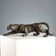 Modern bronze sculpture panther Italy 20th century