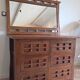 Teak chiffonier with its mirror
