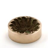 Bronze ashtray by Monique Gerber, flower imprint, 1970s.