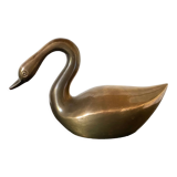 Vintage brass swan