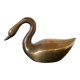 Vintage brass swan