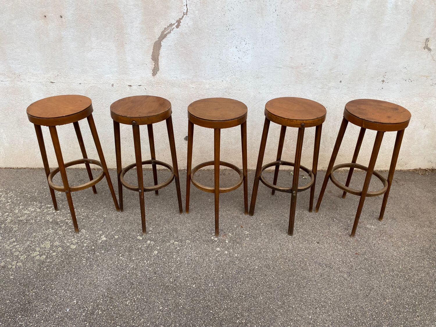 Set of 5 bar top stools