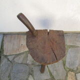 Tabouret de traite ancien en bois
