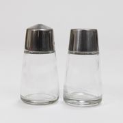 Set of condiments Marianne Denzel salt and pepper, Berndorf, Austria, 1960s