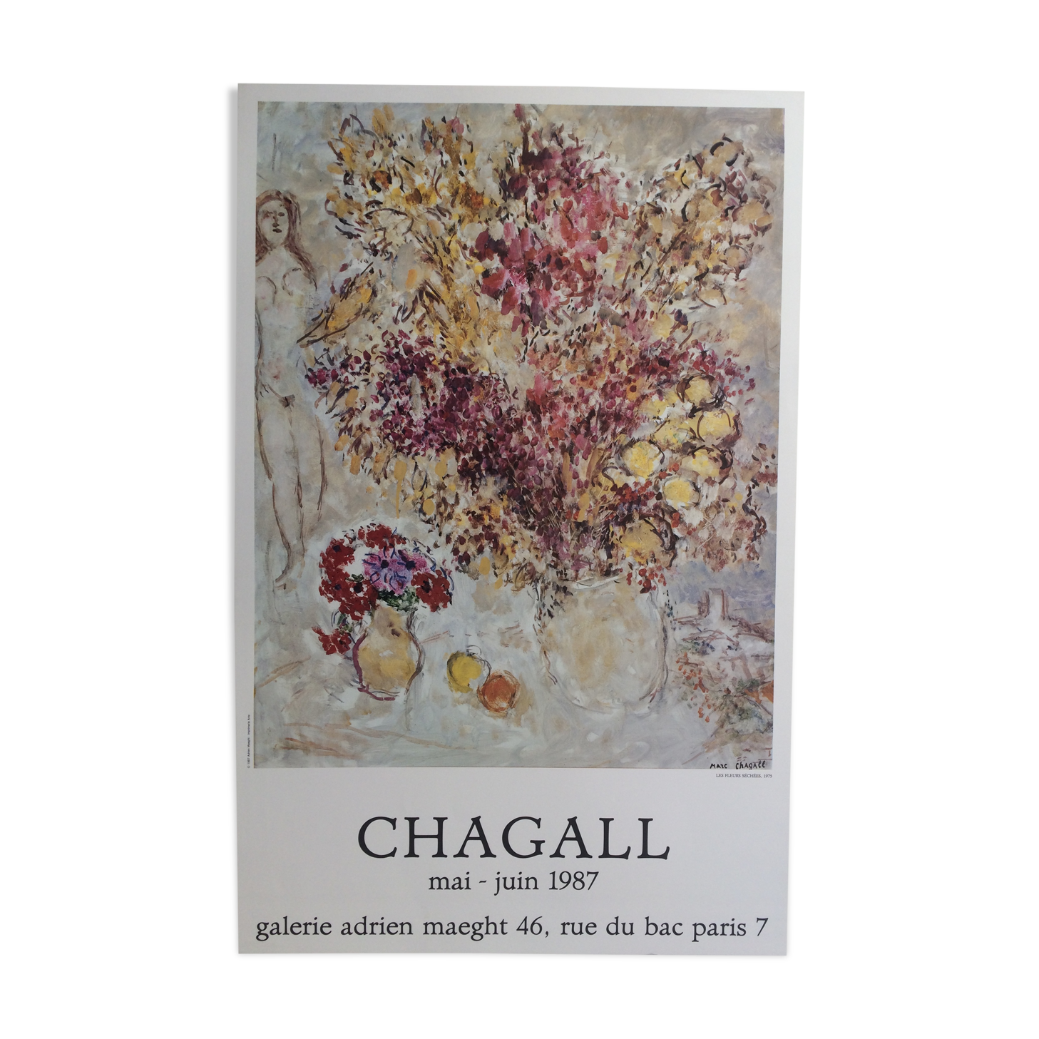 Exhibition poster Chagall, Galerie Adrien Maeght, 1987