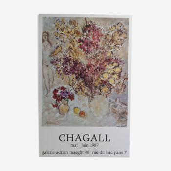 Exhibition poster Chagall, Galerie Adrien Maeght, 1987