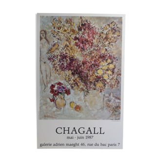 Exhibition poster Chagall, Galerie Adrien Maeght, 1987