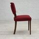 1960s, set of 6 pcs Danish dining chairs by Slagelse Møbelværk, wool.
