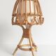 Midcentury Bamboo and Rattan Table Lamp, Attributed to Louis Sognot