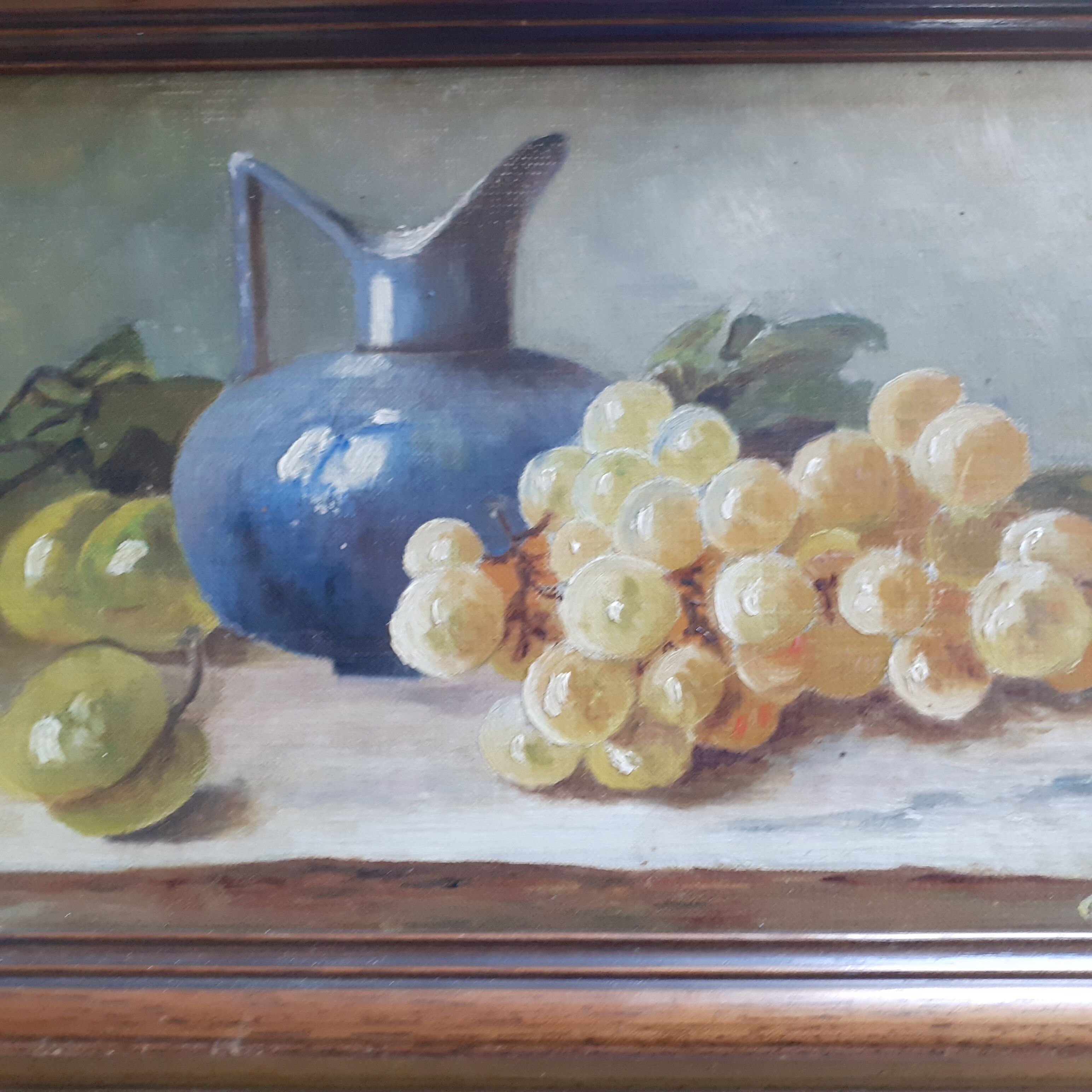 Framed Still Life, from the 1950s.Signed.