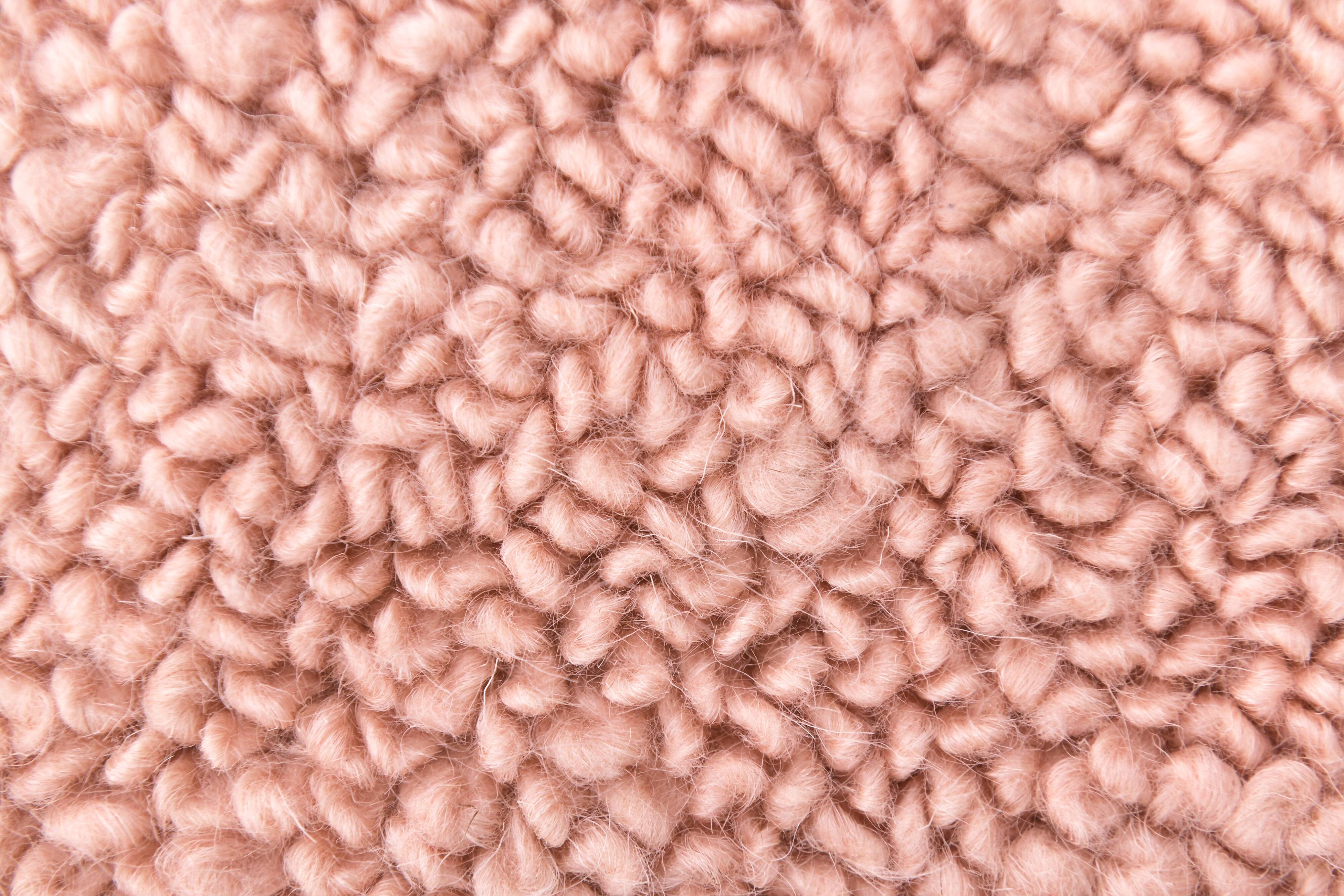 %100 Rose Pink Wool Vintage Runner Rug 67x215Cm