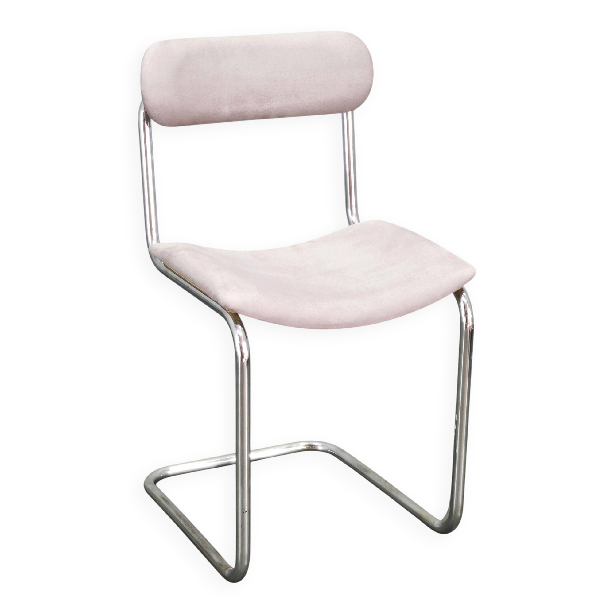 Bauhaus Tubular Chrome Cantilever Chair, Czechoslovakia, circa 1930