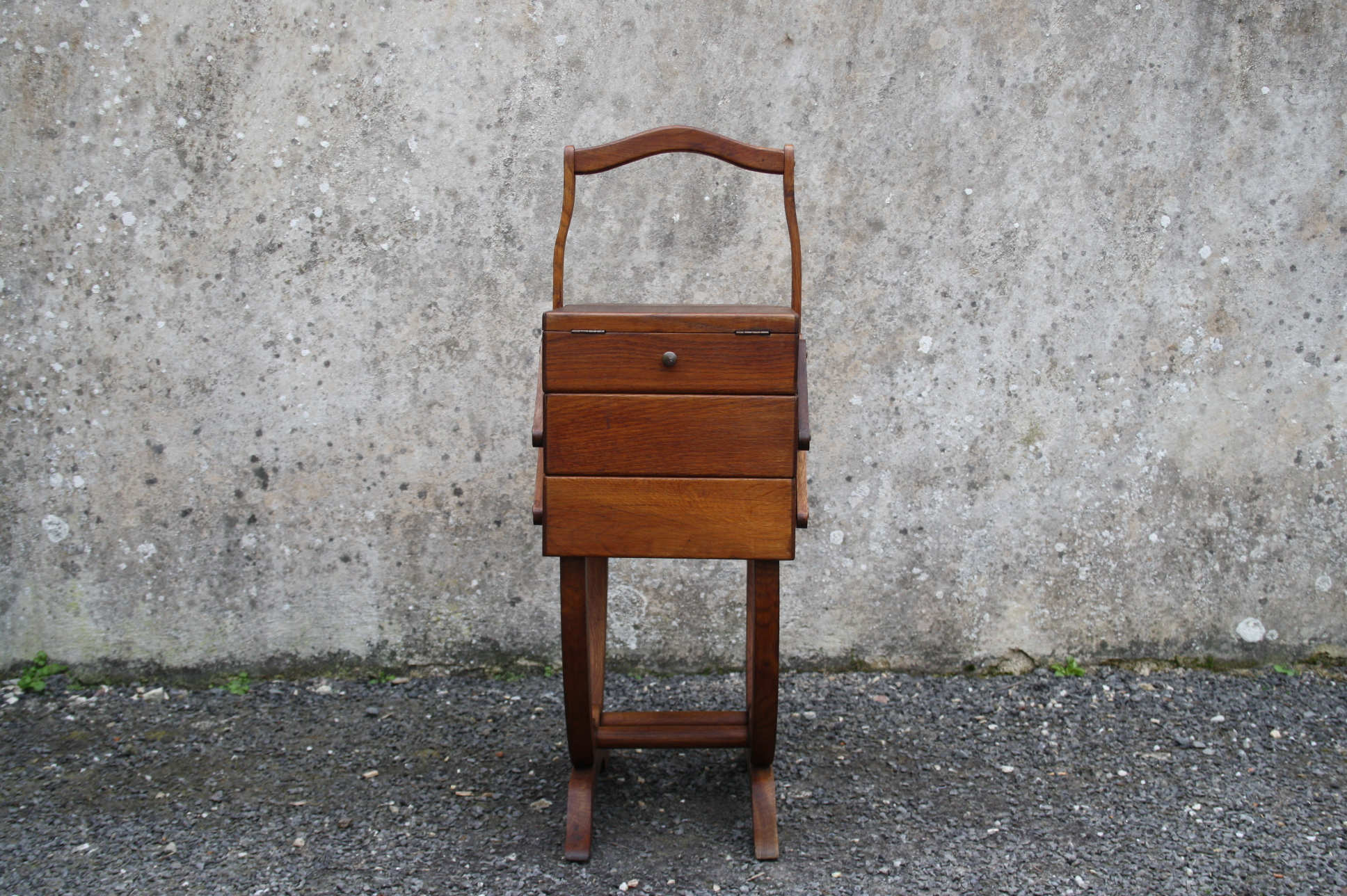 Vintage sewing box on foot