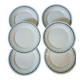 6 assiettes plates anciennes en Terre de fer